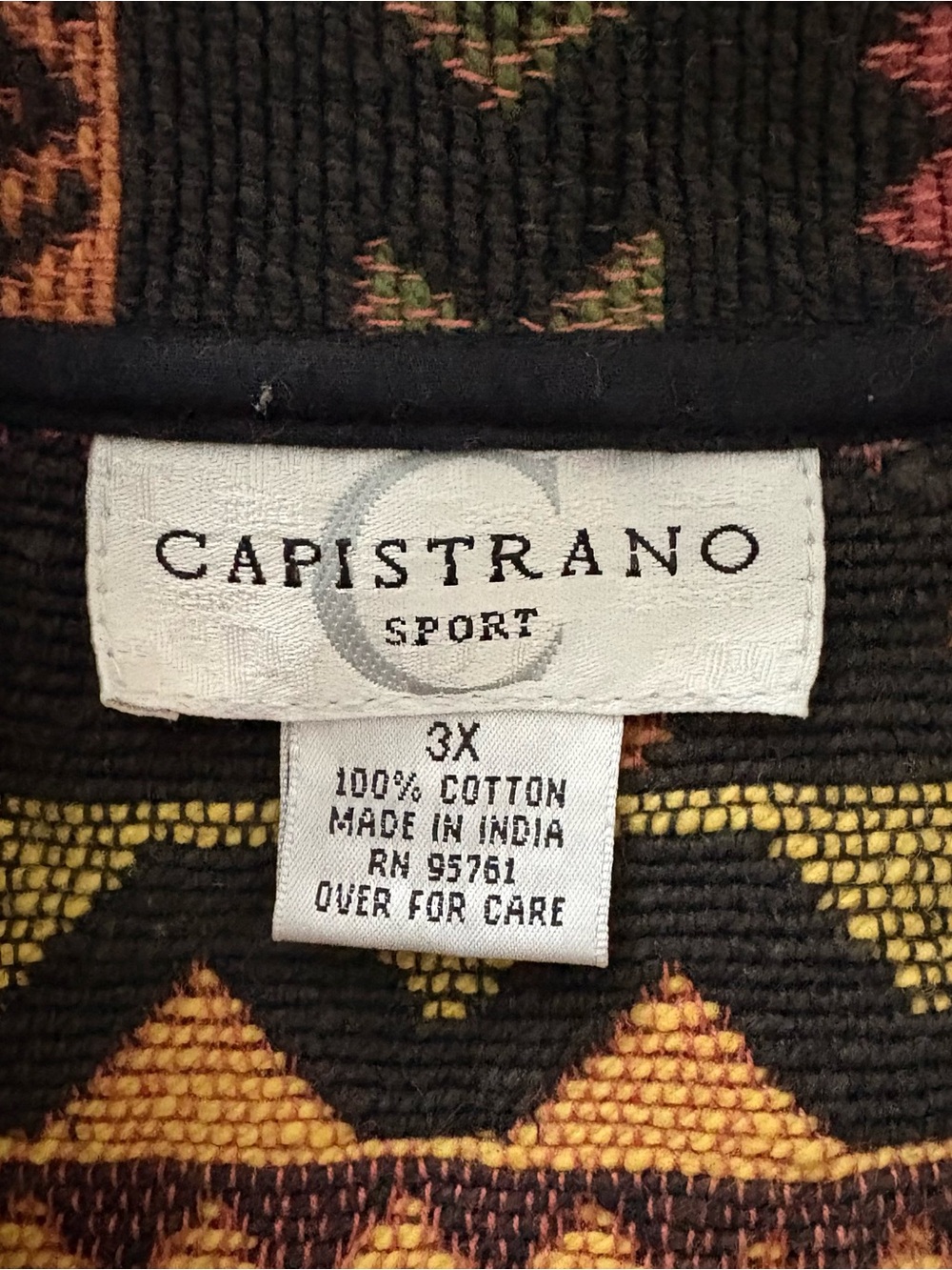 Vintage Capistrano Sport Southwestern Tapsetry Jacket Size 3X Western Rodeo - Picture 3 of 4